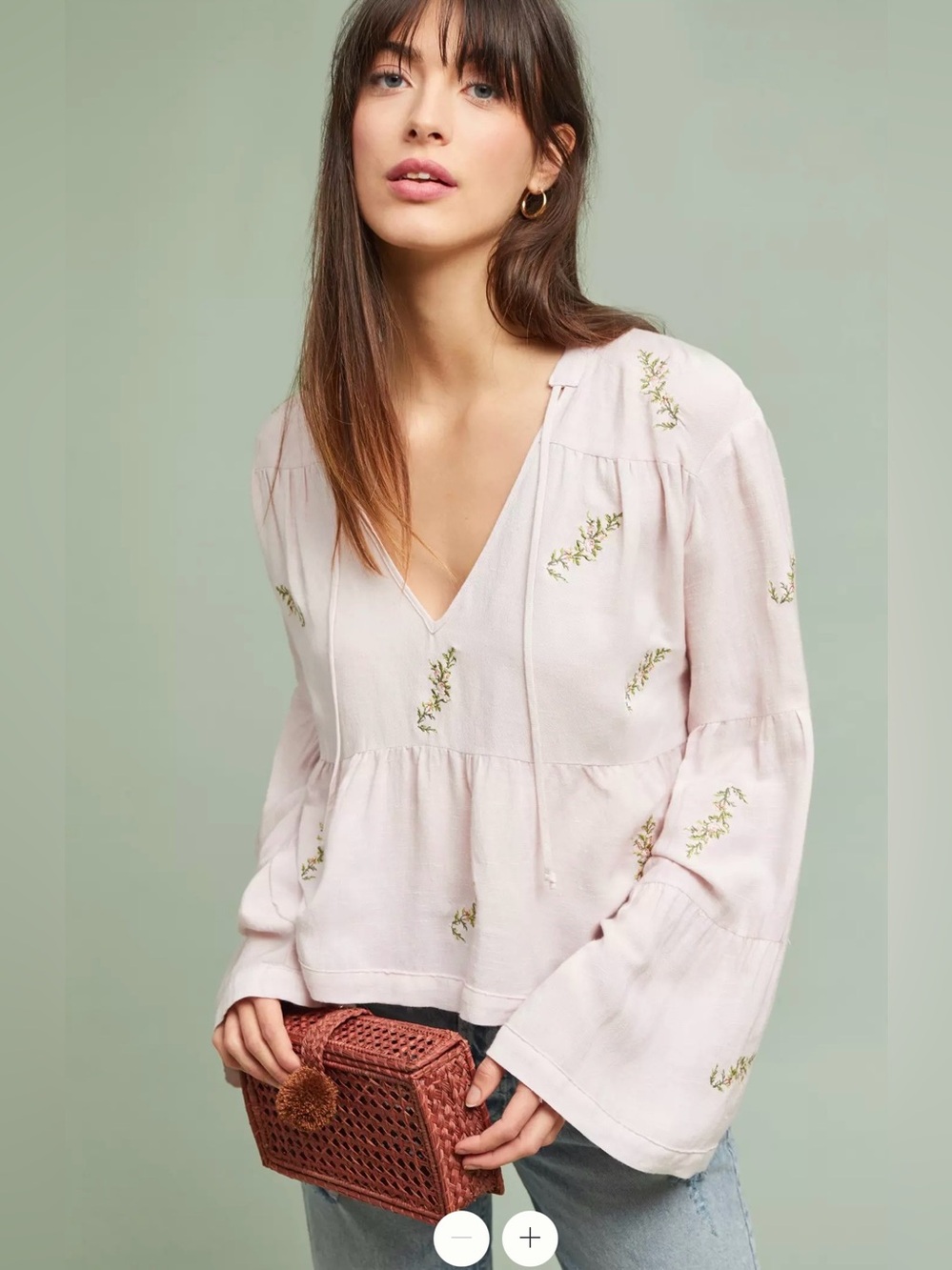 McGuire Rosa Tiered Peasant Top